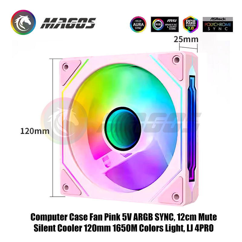 Computer Case Fan Pink 5V ARGB - Case Fans ulasan dan harga
